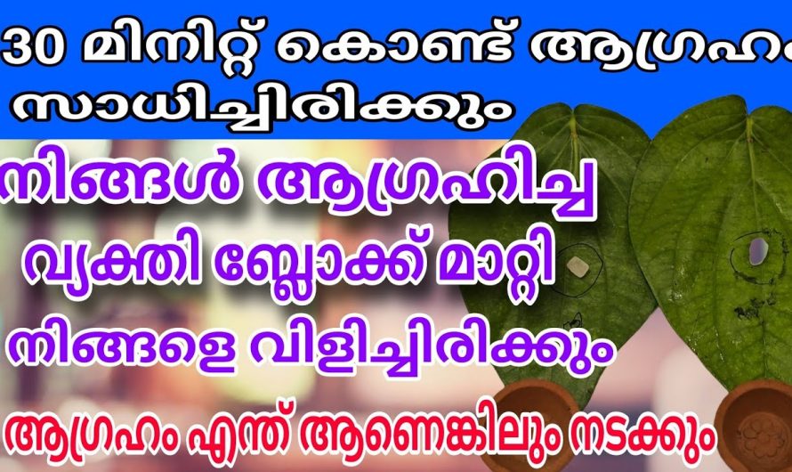 ആഗ്രഹിക്കുന്നത് നേടിയെടുക്കുന്നതിന് പവർഫുൾ ആയിട്ടുള്ള ഈയൊരു കർമ്മം ആരും കാണാതിരിക്കല്ലേ.