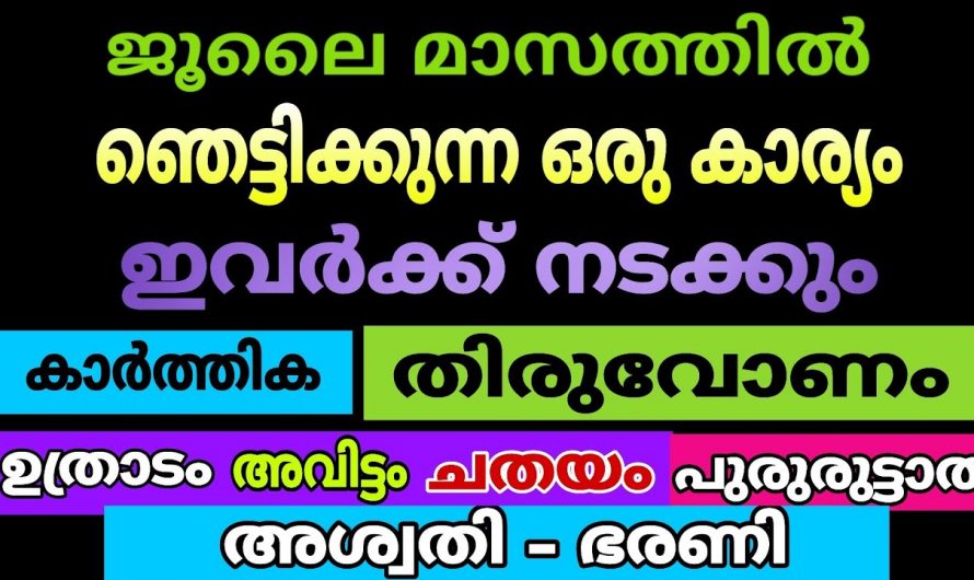 ജൂലൈ മാസത്തിൽ രാജപദവിയോടെ ജീവിക്കാൻ കഴിയുന്ന നക്ഷത്രക്കാർ.