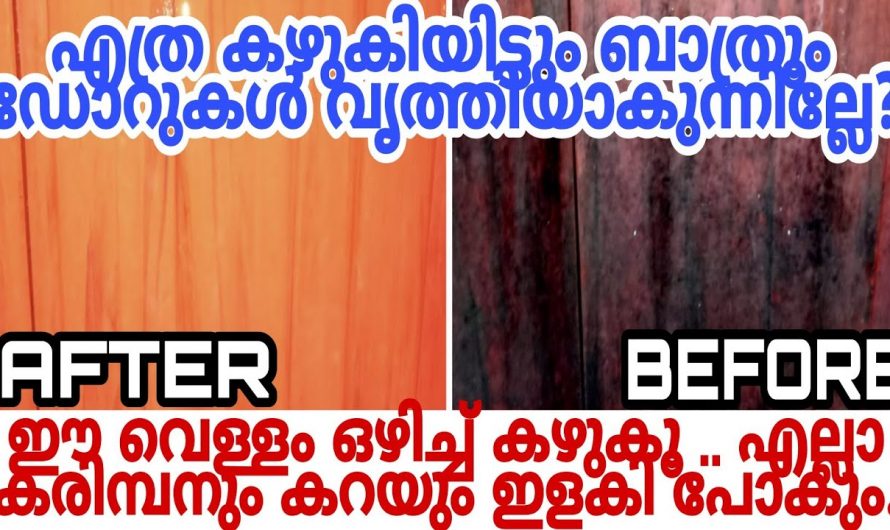 ഈ വെള്ളം ഒഴിച്ച് കഴുകിയാൽ മതിബാത്റൂം ഡോറിലെ എത്ര വലിയ അഴുക്കും പോയി കിട്ടും.