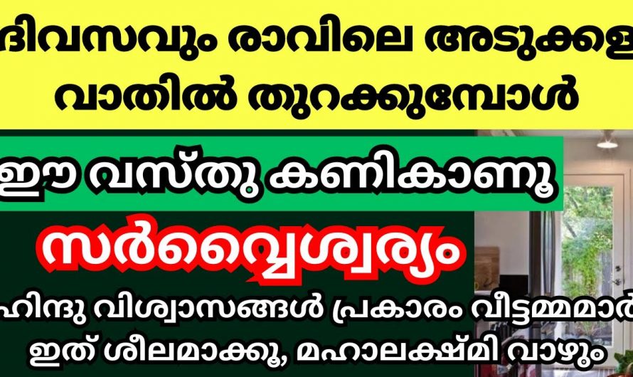 കുടുംബത്തിൽ സർവ്വ ഐശ്വര്യം ഉണ്ടാകാൻ വീട്ടമ്മമാർ ചെയ്യേണ്ട ഈ ഒരു കാര്യം ആരും അറിയാതിരിക്കല്ലേ.