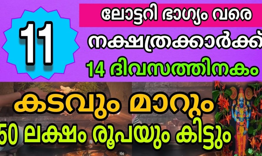 ഈശ്വരകൃപയാൽ 14 ദിവസത്തിനുള്ളിൽ രാജയോഗം സ്വന്തമാക്കുന്ന നക്ഷത്രക്കാർ.