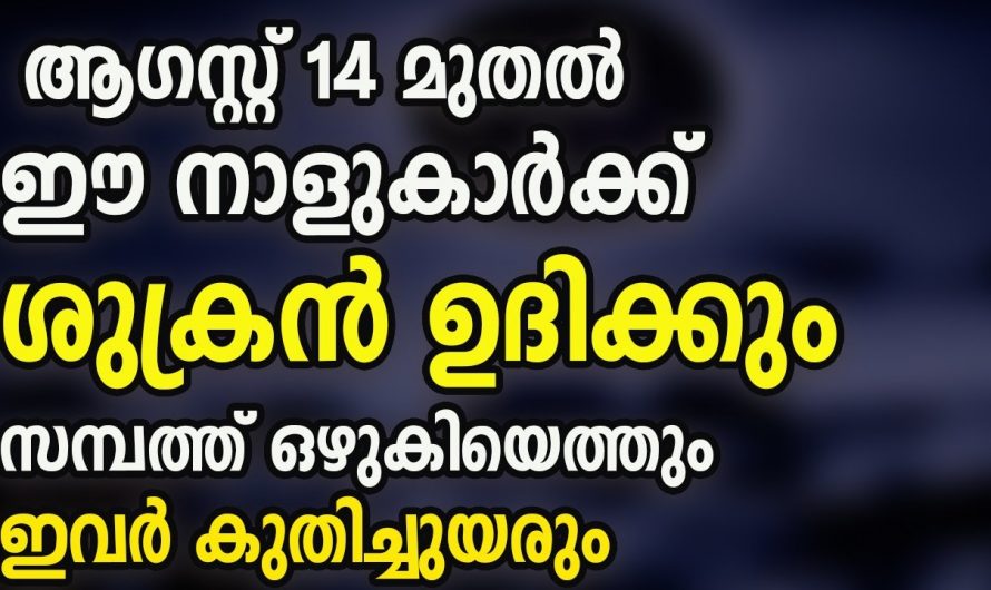 ആഗസ്റ്റ് 14 മുതൽ  ഈ നക്ഷത്രക്കാർക്ക് വളരെ നല്ല സമയം..