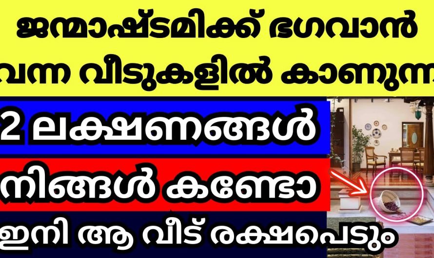 ജന്മാഷ്ടമി ദിവസം ഇത്തരം ലക്ഷണങ്ങൾ കണ്ടാൽ ഭഗവാന്റെ അനുഗ്രഹം ലഭിച്ചു എന്ന് ഉറപ്പാക്കാം…