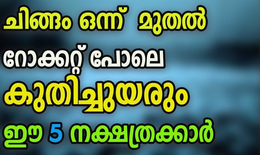 ചിങ്ങം ഒന്നു മുതൽ അനുകൂലമായ സമയം ഉണ്ടാകുന്ന 5 നക്ഷത്രക്കാർ..