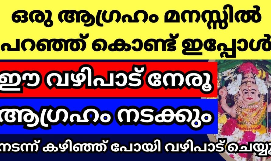 നിങ്ങളുടെ ഏത് ആഗ്രഹവും  സാധ്യമാകാൻ ഈ വഴിപാട് ചെയ്താൽ മതി..