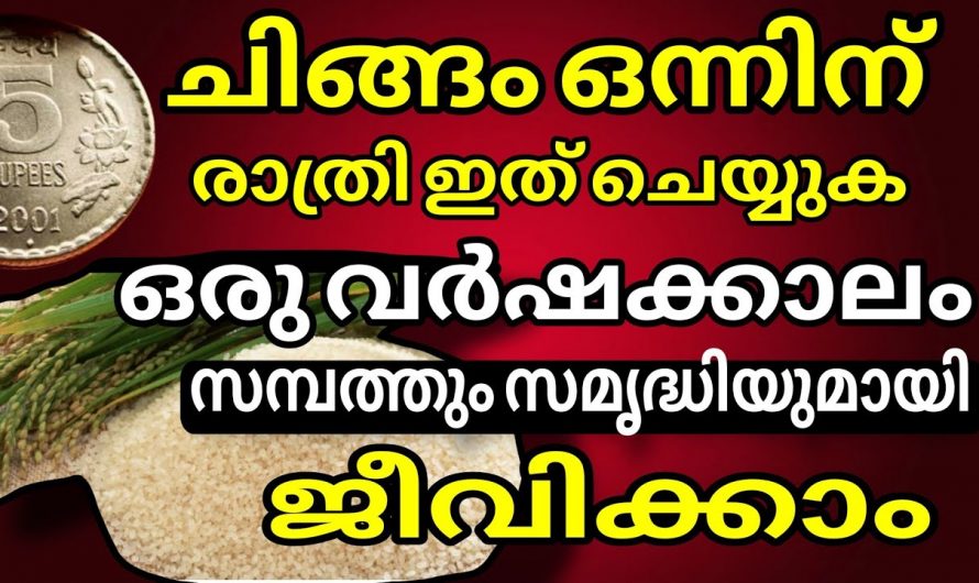 ചിങ്ങം ഒന്നിന്  ഈയൊരു കാര്യം ചെയ്താൽ വച്ചിടി വച്ചി കയറ്റം….