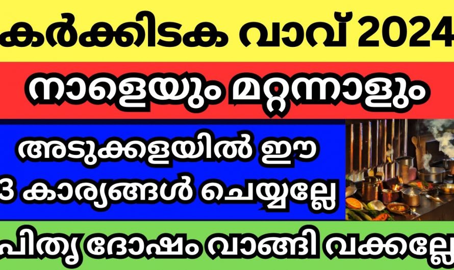 കർക്കിടകവാവിന് മുമ്പ് ഇക്കാര്യം വീട്ടിൽ നിർബന്ധമായും ചെയ്യണം…