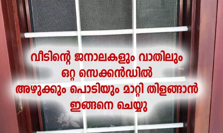 വീട്ടിലെ ജനലുകളും വാതിലുകളും പളപള തിളങ്ങാൻ.