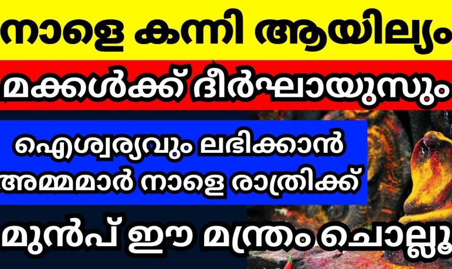 കന്നിമാസത്തിൽ ആയില്യം ദിവസം മാതാപിതാക്കൾ മക്കൾക്ക് വേണ്ടി നിർബന്ധമായും ഇത് ചെയ്യുക…