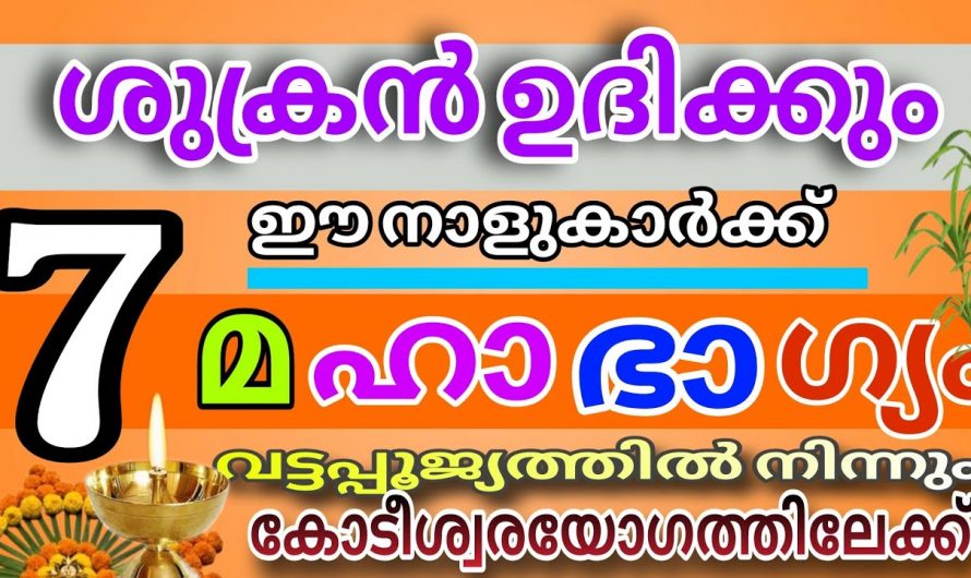 ഈ നക്ഷത്രക്കാർക്കും മൂന്നുമാസക്കാലം ശുക്രനുദിക്കുന്നു..