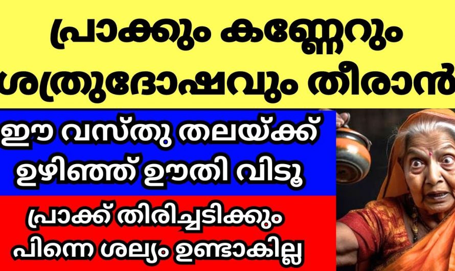 കണ്ണേറും പ്രാക്ക് ദോഷവും വളരെ എളുപ്പത്തിൽ പരിഹരിക്കാം…