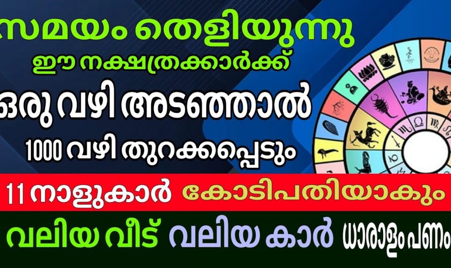 ഈ നക്ഷത്രക്കാർ ഇനി കോടീശ്വരന്മാർ ആകും അത്രയ്ക്കും സൗഭാഗ്യങ്ങൾ ആണ് വരുന്നത്…