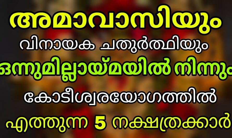 വിനായക ചതുർത്തി കഴിയുന്നതോടുകൂടി രക്ഷപ്പെടുന്ന5 നക്ഷത്രക്കാർ