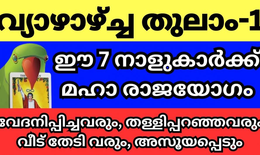 തുലാം ഒന്നു മുതൽ ജീവിതത്തിൽ വളരെ സൗഭാഗ്യങ്ങളും നേടുന്ന നക്ഷത്രക്കാർ..