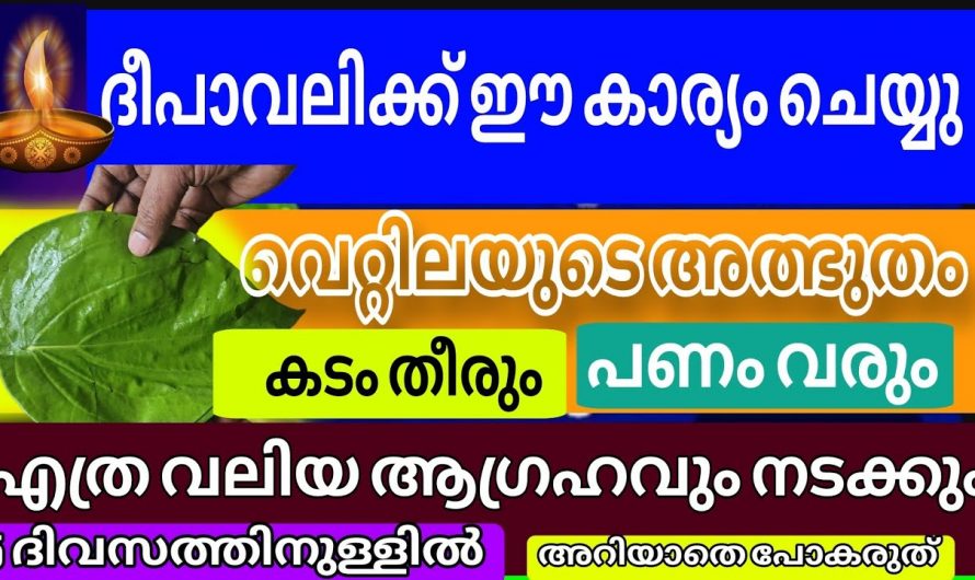 ദീപാവലി ദിവസം ഈ ഒരു കാര്യം ചെയ്താൽ നിങ്ങളുടെ ഏത് ആഗ്രഹവും സാധ്യമാകും.