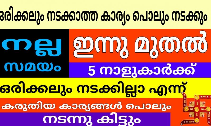 ഈ നാളുകാരുടെ ജീവിതത്തിൽ ഒരിക്കലും നടക്കില്ല എന്ന് വിചാരിച്ച കാര്യം ഇപ്പോൾ നടന്നു കിട്ടും…