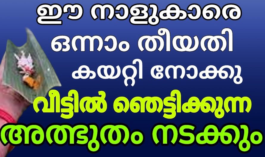 മലയാള മാസം ഒന്നാം തീയതി ഇവരുടെ കയ്യിൽ നിന്ന് കൈനീട്ടം വാങ്ങിയാൽ..