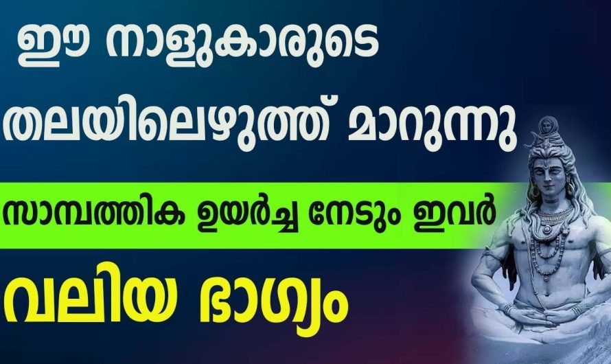 ഈ നക്ഷത്രക്കാരുടെ തലവരെ മാറി ഉയർച്ചയുടെ കൊടുമുടിയിൽ എത്തും..