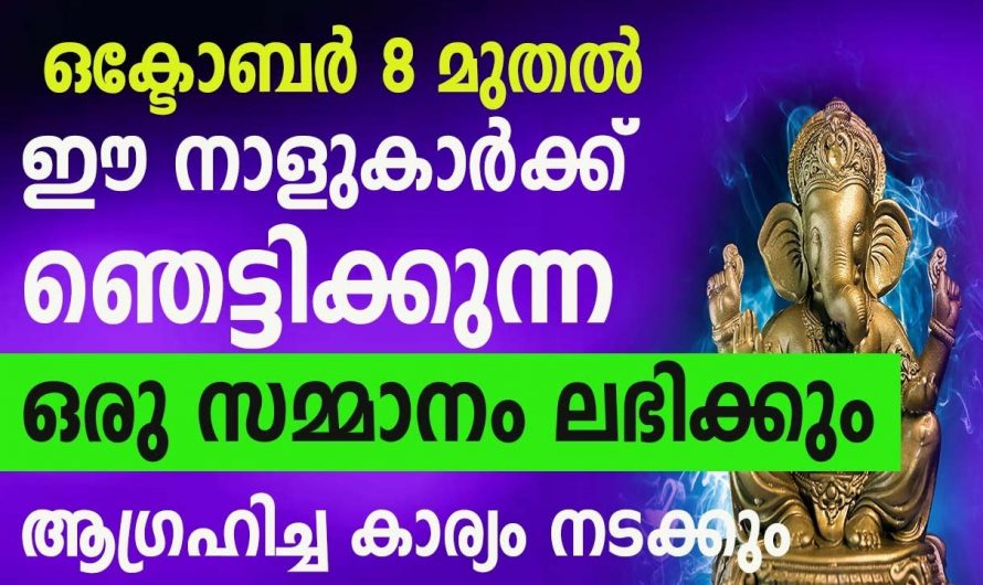 ഒക്ടോബർ 8 മുതൽ നക്ഷത്രക്ക് അനുഗ്രഹങ്ങളുടെ പെരുമഴ…