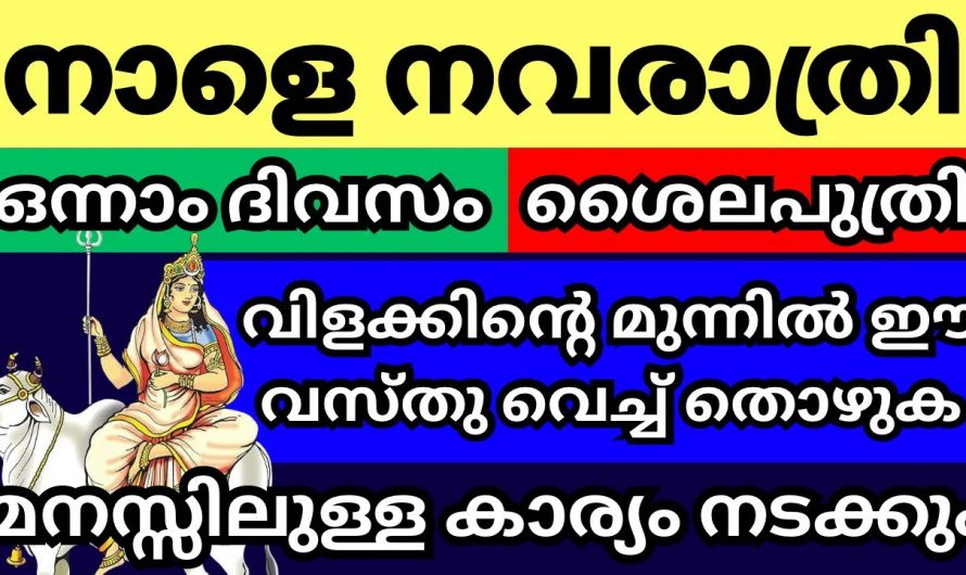 ഒക്ടോബർ 3 നവരാത്രിയുടെ ആദ്യദിവസം ശ്രദ്ധിക്കേണ്ട കാര്യങ്ങൾ,..