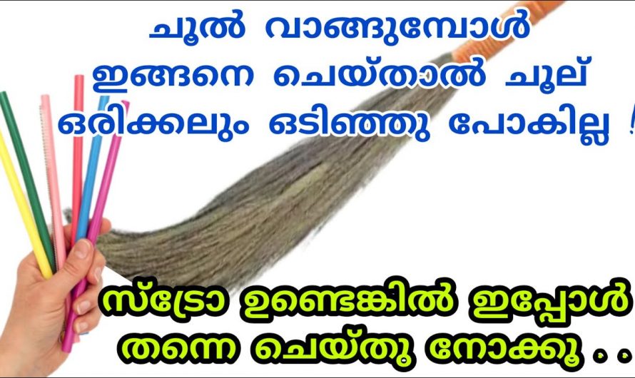 വീട്ടിലെ ചൂലിൽ  ഇക്കാര്യം ചെയ്തു നോക്കൂ, വർഷങ്ങളോളം കേടുകൂടാ അത് ഉപയോഗിക്കാം   ..