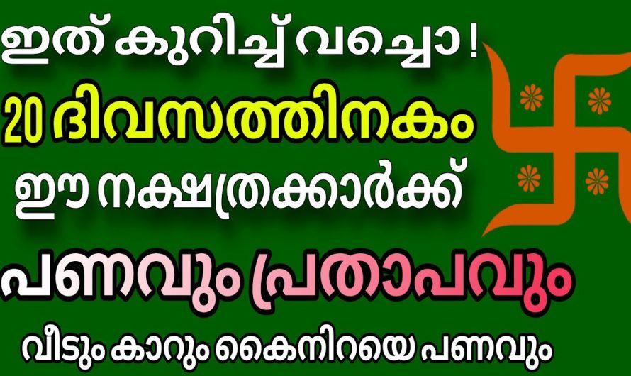 നവംബർ മാസം ആദ്യത്തെ 20 ദിവസം ഈ നക്ഷത്രക്കാർ പ്രത്യേകം ശ്രദ്ധിക്കുക…