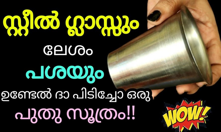 സ്റ്റീൽ ഗ്ലാസ്സുണ്ടെങ്കിൽ ഈ കാര്യം ചെയ്തു നോക്കൂ..