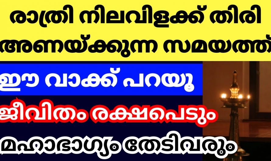 നമ്മുടെ വീട്ടിൽ നിലവിളക്ക് അണയിക്കുമ്പോൾ ഇത്തരം കാര്യങ്ങൾ ശ്രദ്ധിച്ചാൽ ഐശ്വര്യം വന്നു നിറയും..