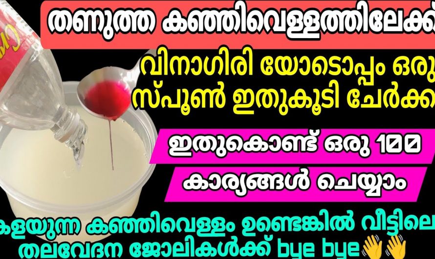 കഞ്ഞിവെള്ളം ഇനി കളയേണ്ട ഇക്കാര്യങ്ങൾക്ക് അത്യുത്തമം.