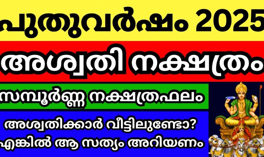 2025 അശ്വതി നക്ഷത്രക്കാരുടെ ജീവിതത്തിൽ സംഭവിക്കുന്നത്…