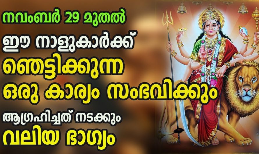 നവംബർ 29 മുതൽ ജീവിതത്തിൽ സൗഭാഗ്യങ്ങൾ നേടുന്ന നക്ഷത്രക്കാർ..