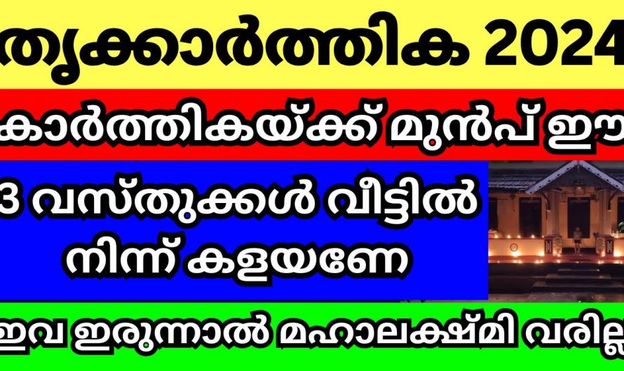 തൃക്കാർത്തിക നാളിൽ വീട്ടിൽ ഇത്തരം കാര്യങ്ങൾ നിർബന്ധമായി ചെയ്യുക…