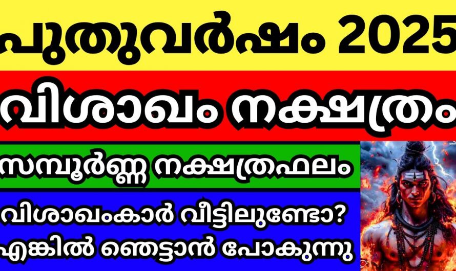 2025ലെ വിശാഖം നക്ഷത്രക്കാരുടെ സമ്പൂർണ്ണ ഫലം..