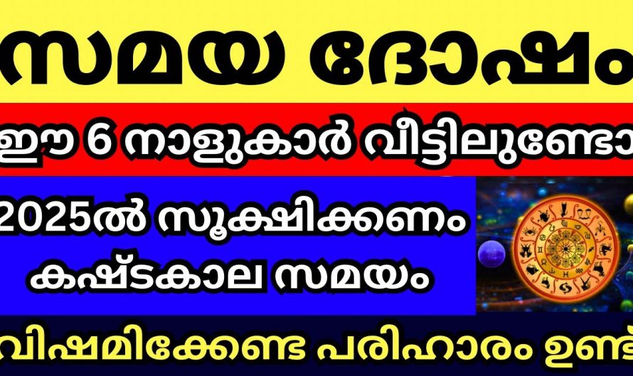 2025 ൽ വളരെയധികം ദോഷങ്ങൾ കാണുന്ന നക്ഷത്രം…