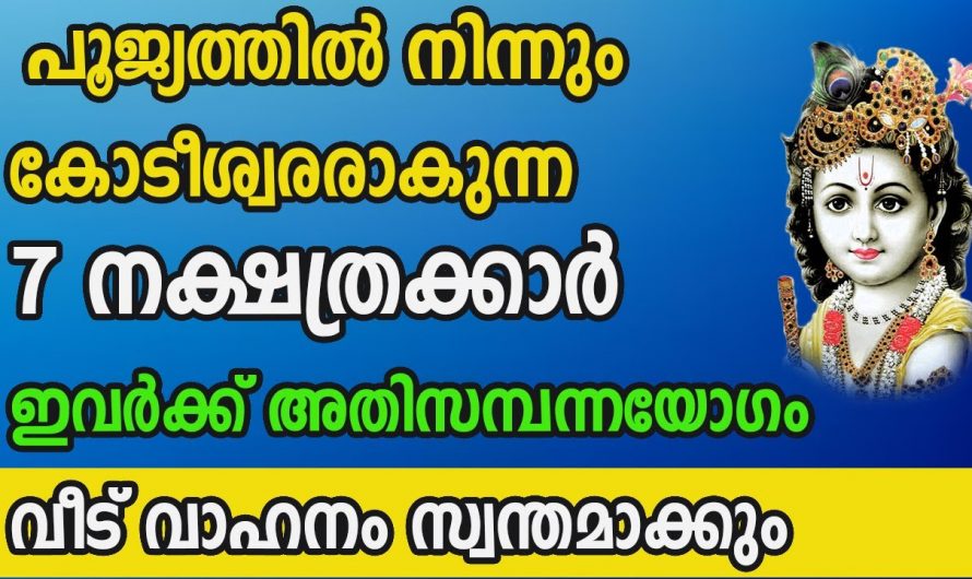 ഒരുപാട് ഉയർച്ചകൾ വന്ന് ചേരുന്ന നക്ഷത്രക്കാർ.